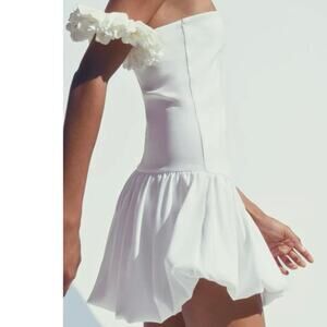 Zara balloon skirt dress S bridal shower bachelorette mini dress(out of stock )